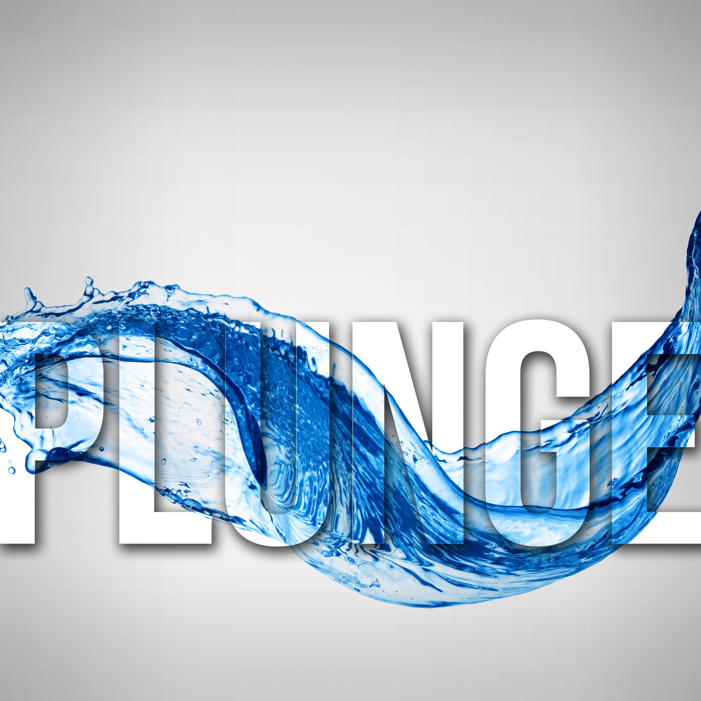 Plunge baptism graphic and print design.